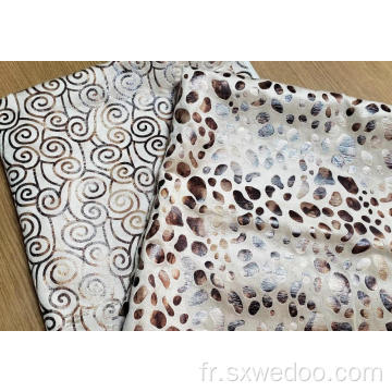Tissu de velours en feuille de polyester en tricot pour canapé